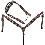 Load image into Gallery viewer, DESERT NIGHT BEADED INLAY LEATHER TACK SET