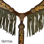 DUCK HUNT LEATHER FRINGE BREASTCOLLAR