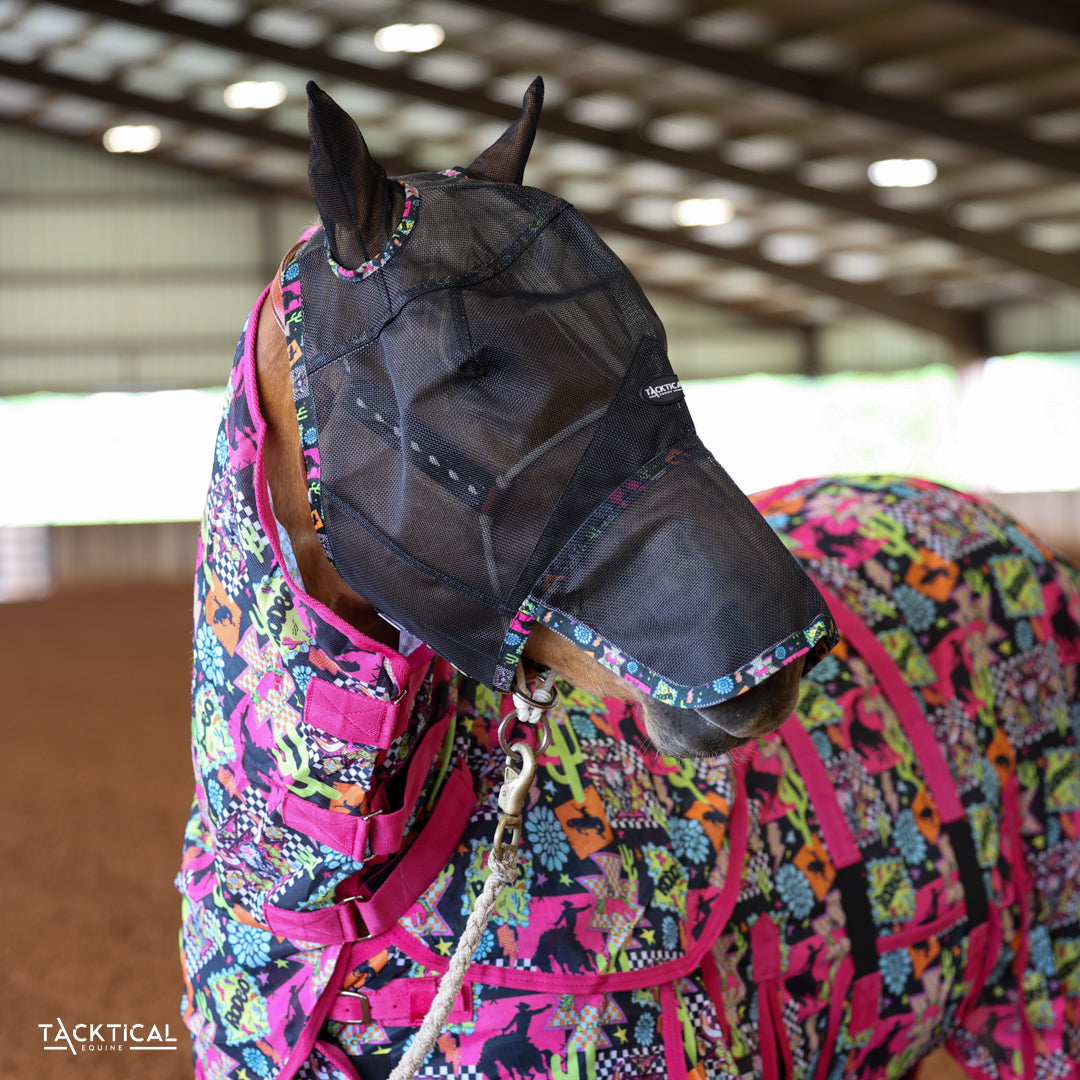 TACKTICAL WESTERN NEON FULL FACE FLY MASK