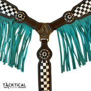 FINISH LINE LEATHER FRINGE BREASTCOLLAR