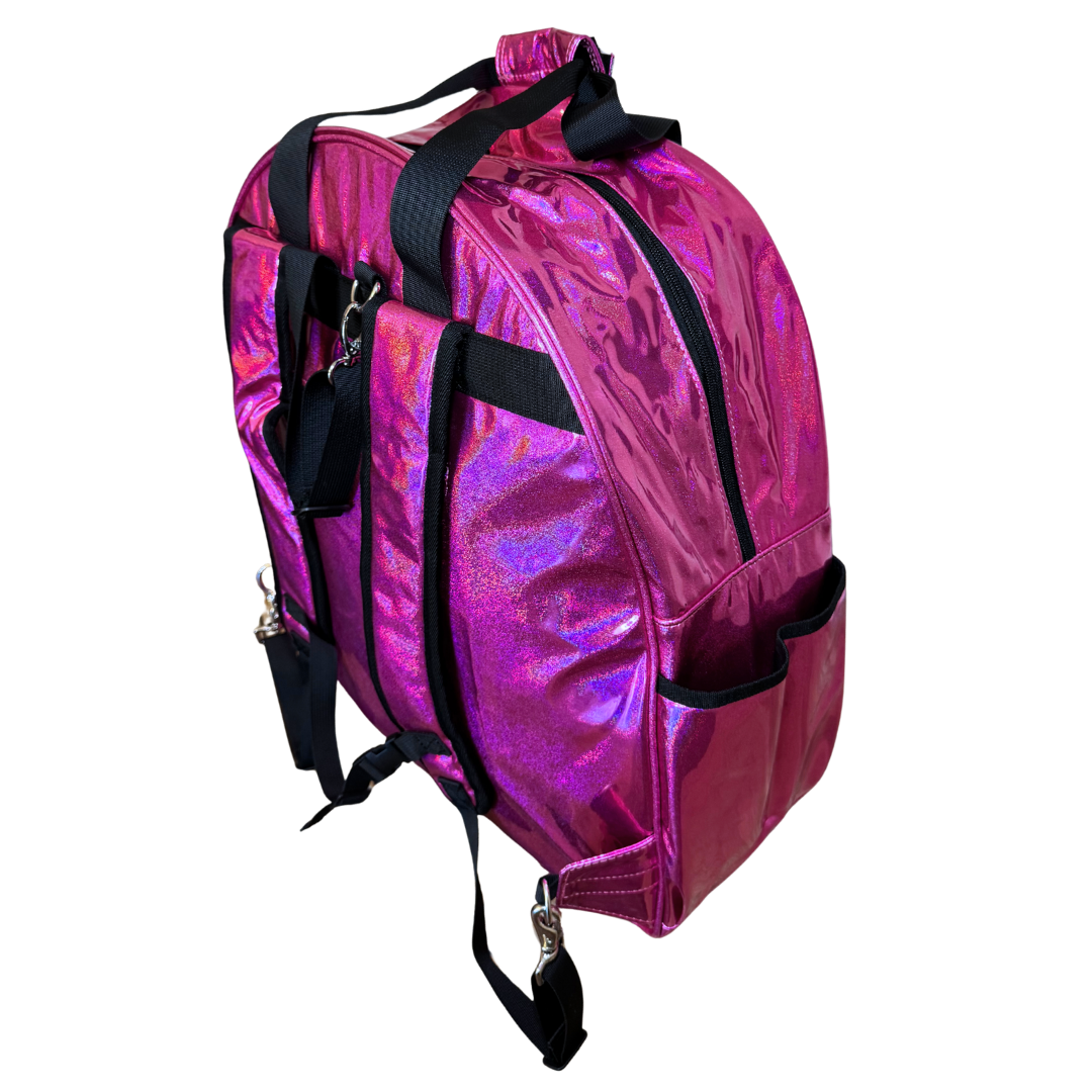 HOT PINK CHROME SPARKLE ALL AROUND BAG 2.0