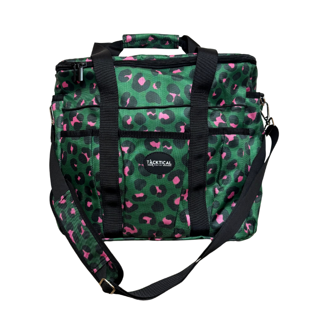 HOT SHOT LEOPARD GROOMING TOTE WITH ZIPPER