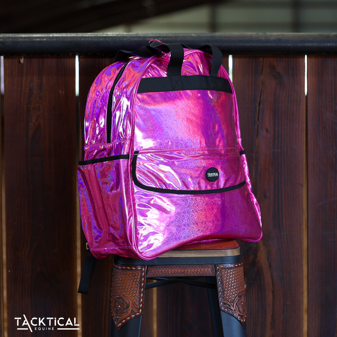 HOT PINK CHROME SPARKLE ALL AROUND BAG 2.0