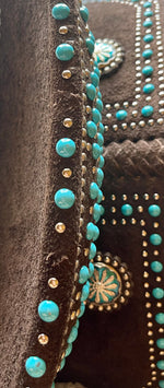 Load image into Gallery viewer, TACKTICAL™ TURQUOISE EMBELLISHED SADDLE
