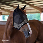 LEOPARD & PURPLE DELUXE FLY MASK WITH EARS