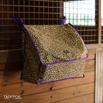 Load image into Gallery viewer, LEOPARD &amp; PURPLE STALL FRONT BLANKET BAG
