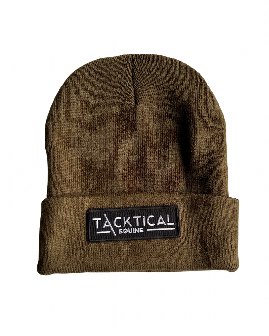 TACKTICAL PATCH OLIVE BEANIE