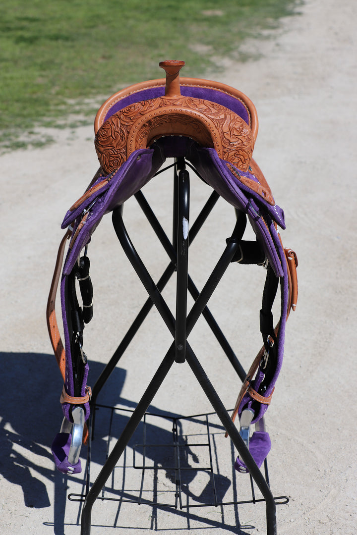 TACKTICAL PURPLE PHOENIX SADDLE - 14"