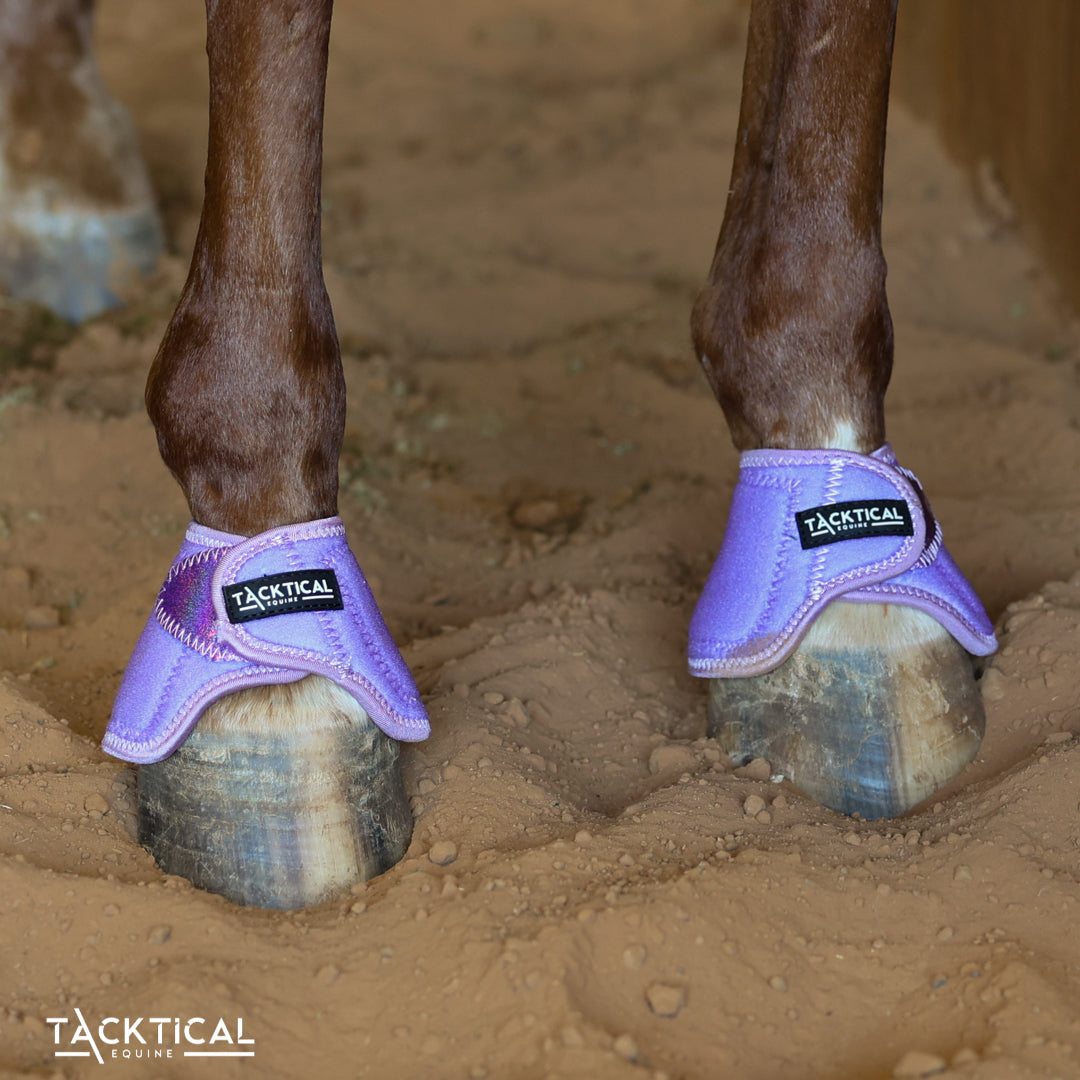 LAVENDER WITH SPARKLE VELCRO BELL BOOTS