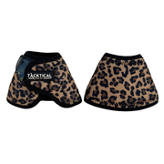 LEOPARD WITH BLACK SPARKLE VELCRO BELL BOOTS
