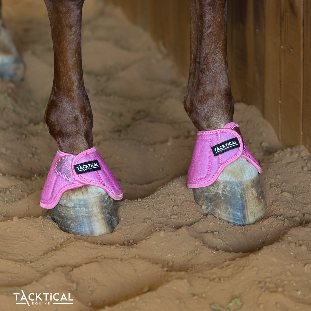 PETAL PINK WITH SPARKLE VELCRO BELL BOOTS