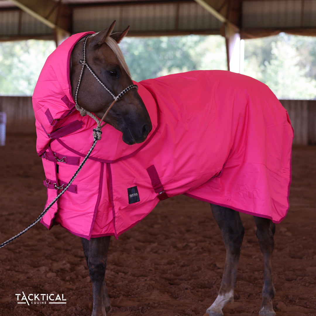 HOT PINK 1200D PERFECT FIT WINTER BLANKET WITH NECK