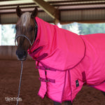 Load image into Gallery viewer, HOT PINK 1200D PERFECT FIT WINTER BLANKET WITH NECK

