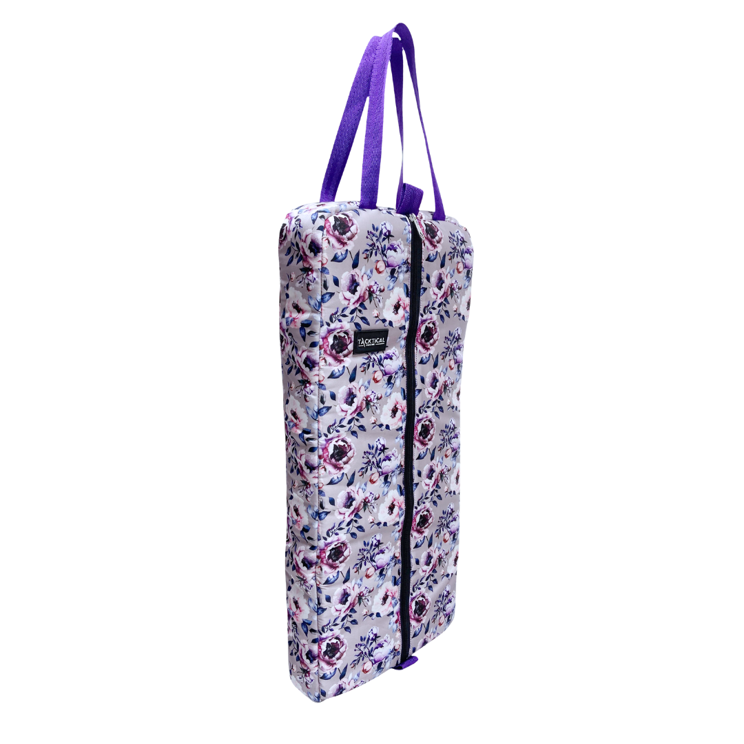 PURPLE PEONY HANGING BRIDLE BAG