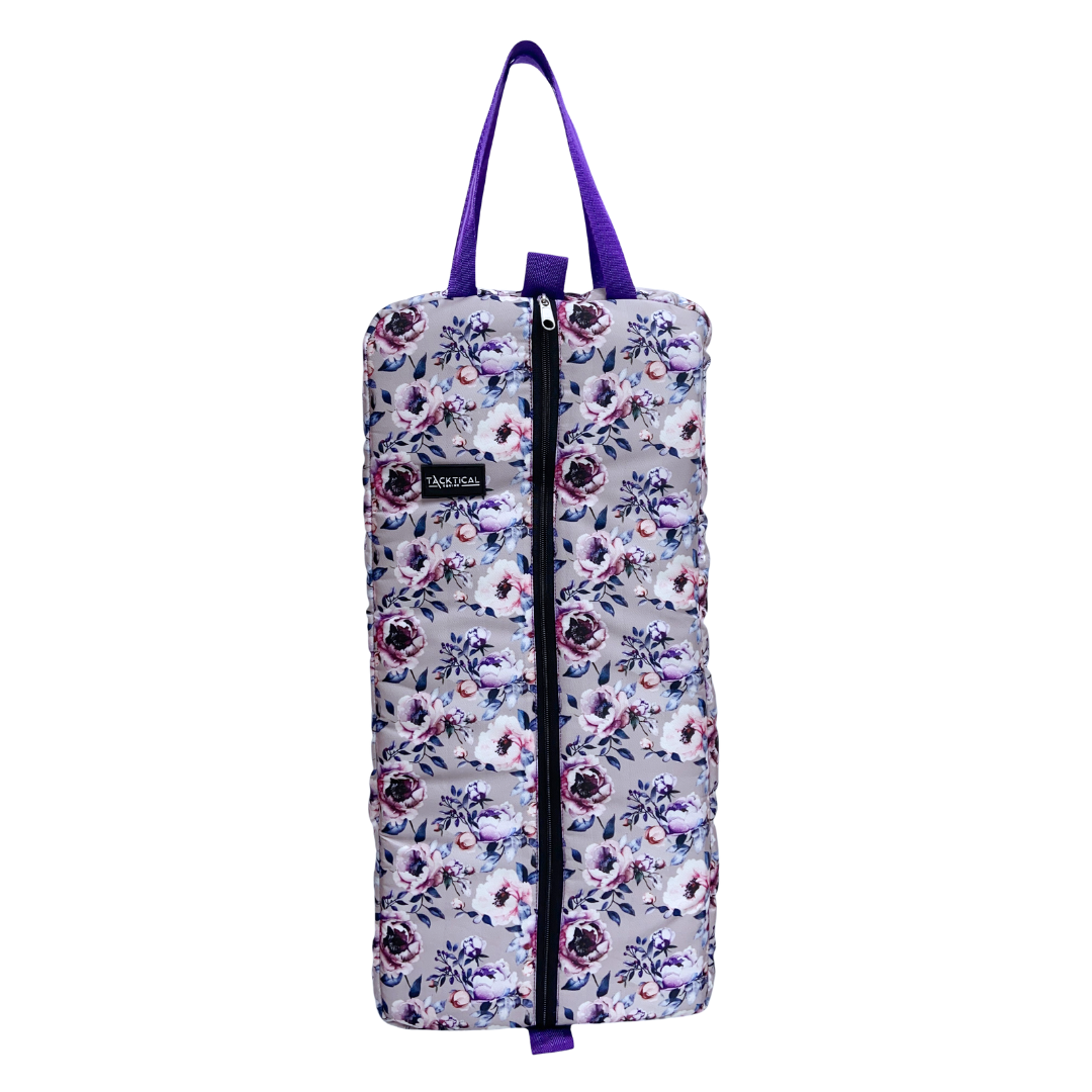 PURPLE PEONY HANGING BRIDLE BAG