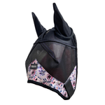 Load image into Gallery viewer, PURPLE PEONY DELUXE FLY MASK WITH EARS
