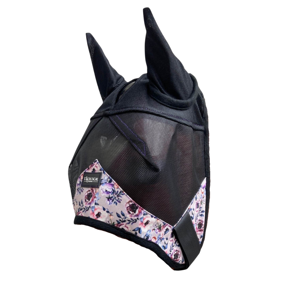 PURPLE PEONY DELUXE FLY MASK WITH EARS