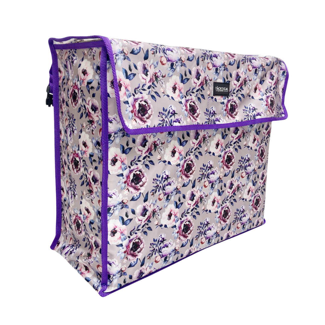 PURPLE PEONY STALL FRONT STORAGE BAG