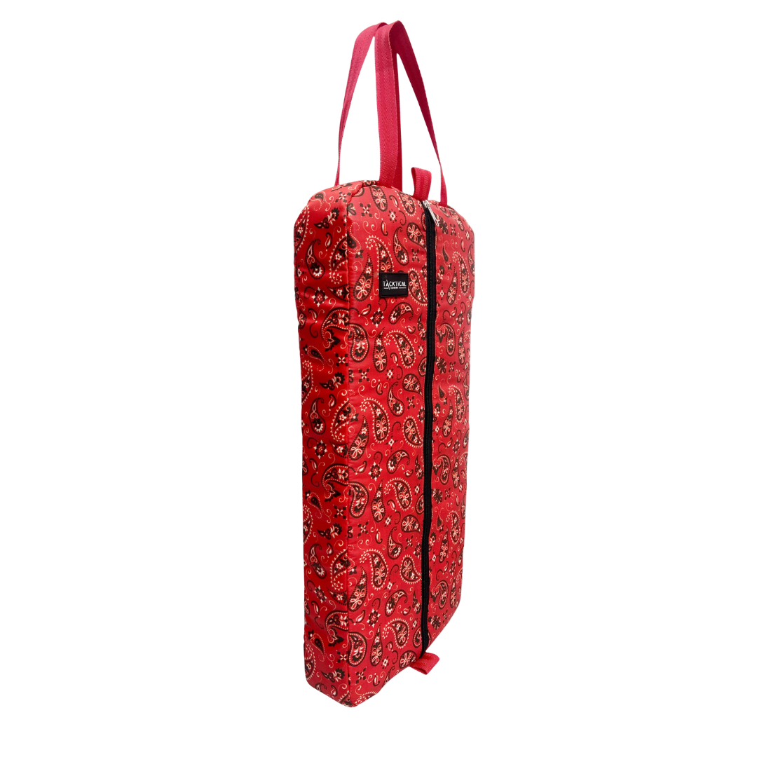 RED BANDANA HANGING BRIDLE BAG
