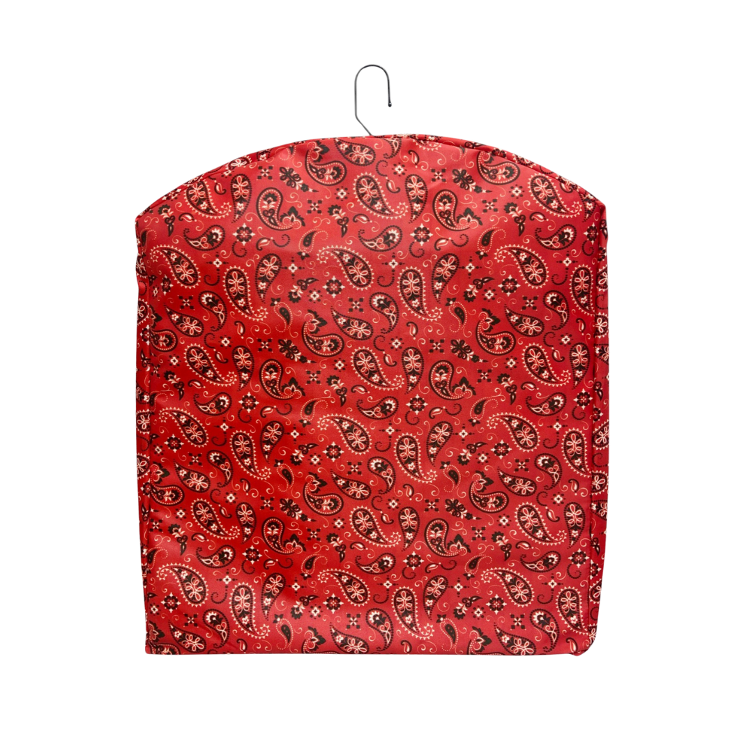 RED BANDANA GARMENT BAG