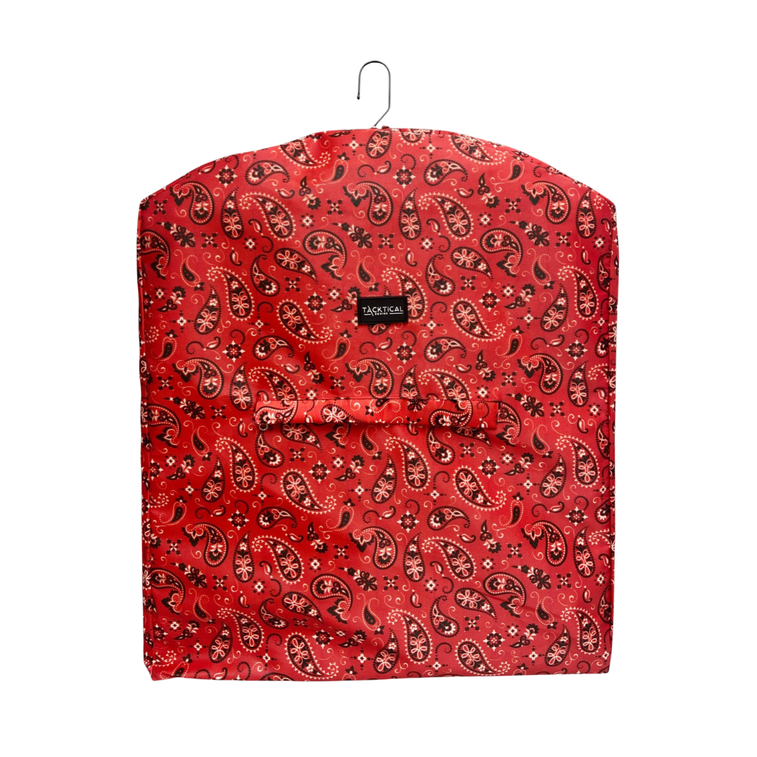 RED BANDANA GARMENT BAG