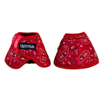 Load image into Gallery viewer, RED BANDANA WITH SPARKLE VELCRO BELL BOOTS