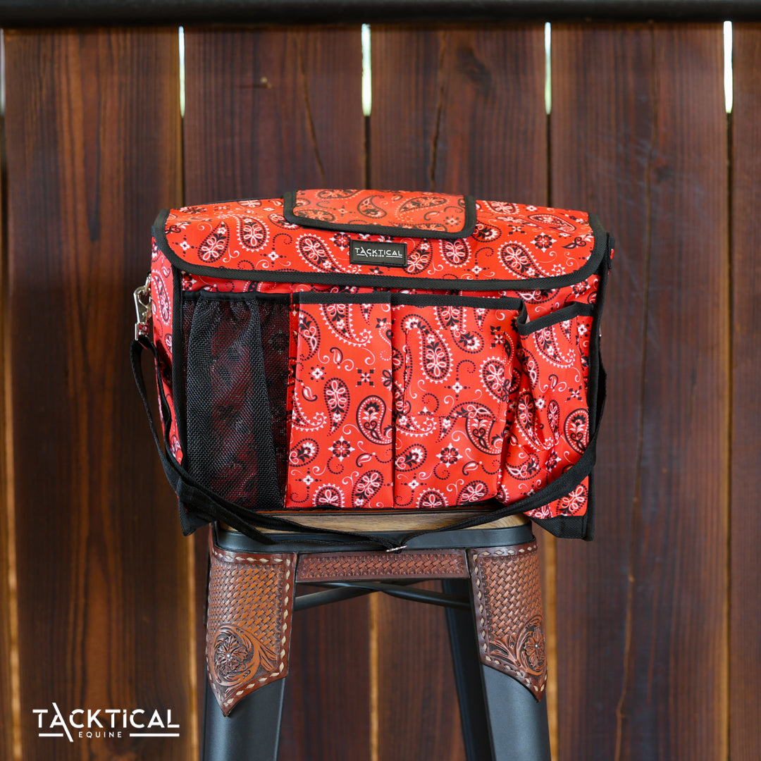 RED BANDANA GROOMING TOTE CARRIER
