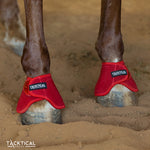 Load image into Gallery viewer, RED WITH SPARKLE VELCRO BELL BOOTS