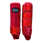 Load image into Gallery viewer, RED WITH SPARKLE VELCRO SPLINT BOOT (PAIR)