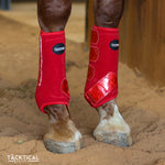 Load image into Gallery viewer, RED WITH SPARKLE VELCRO SPLINT BOOT (PAIR)