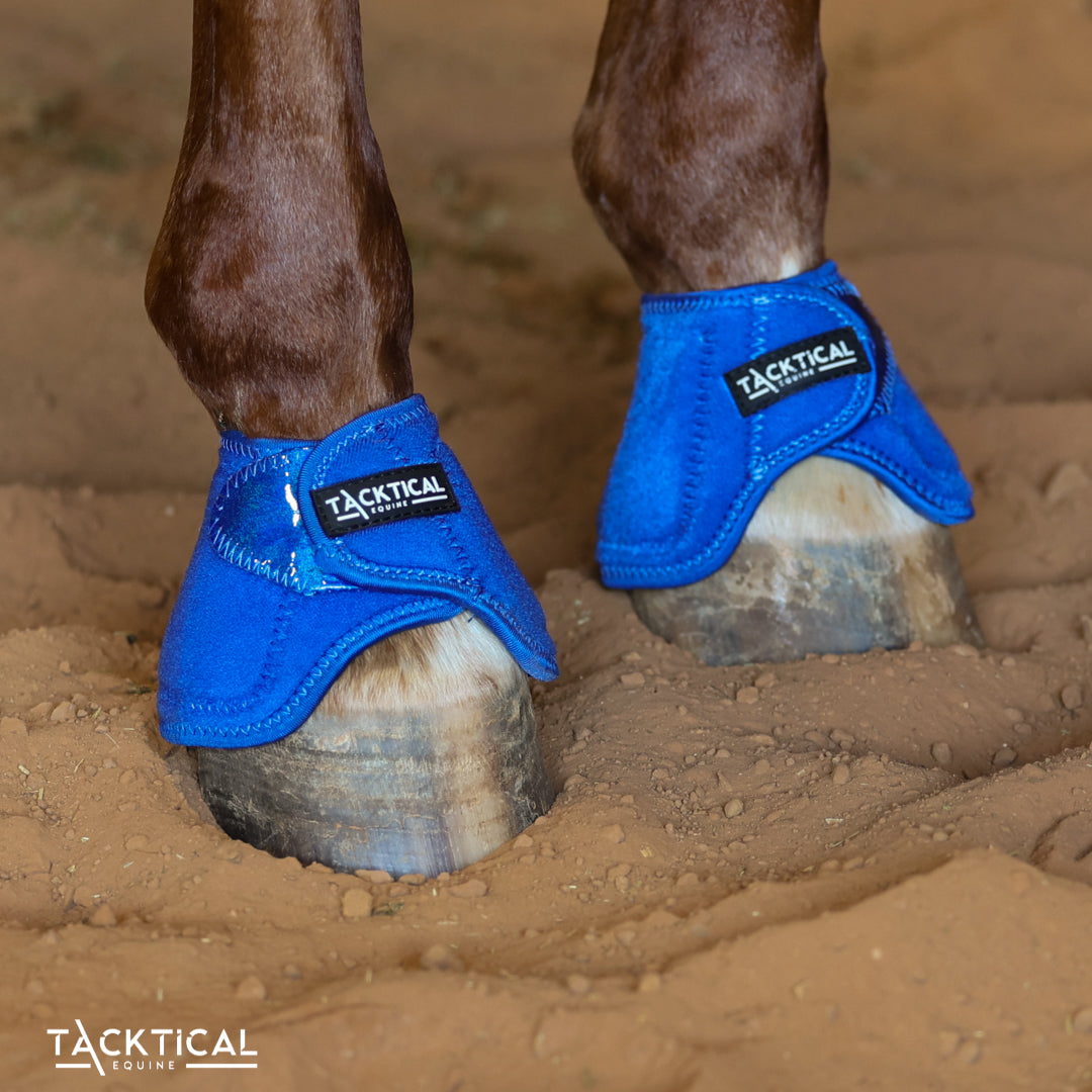 ROYAL BLUE WITH SPARKLE VELCRO BELL BOOTS