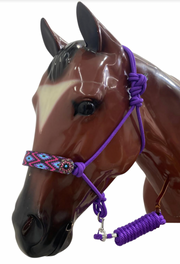 KAYCIE DESIGN WITH CONCHOS ROPE HALTER BY TACKTICAL™
