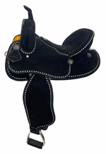 Load image into Gallery viewer, TACKTICAL™ BLACK BUCKSTITCH SADDLE
