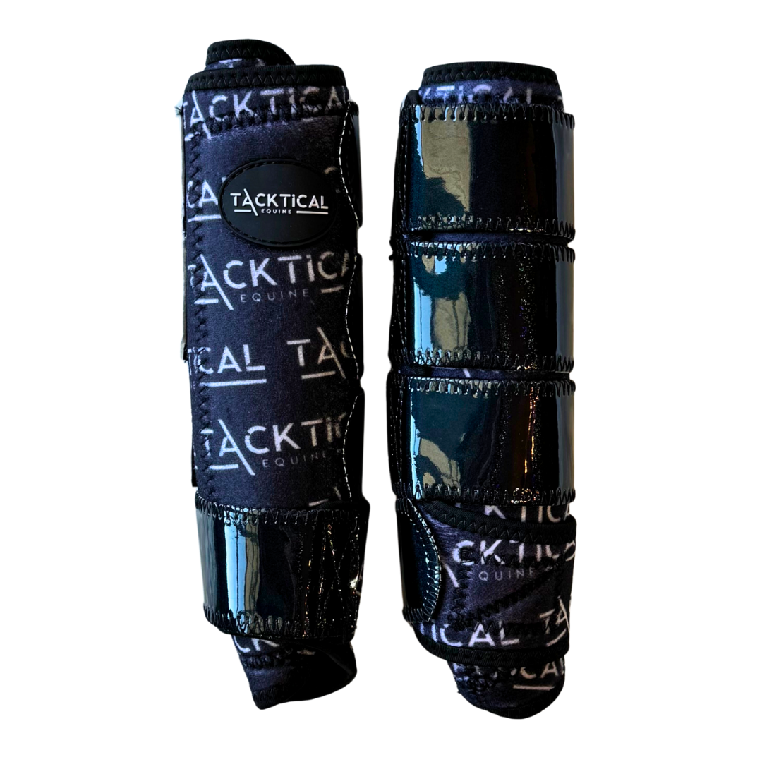 TACKTICAL LOGO WITH SPARKLE VELCRO SPLINT BOOTS (PAIR)