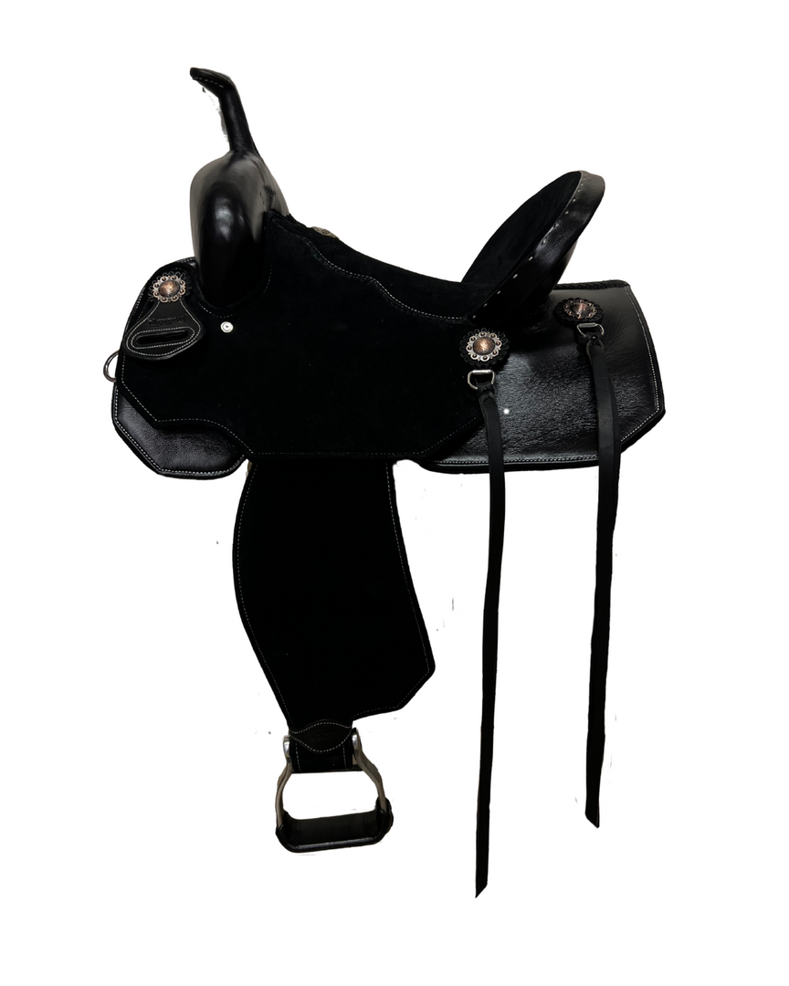 THE PUMA SADDLE - COPPER ENGRAVED CONCHO