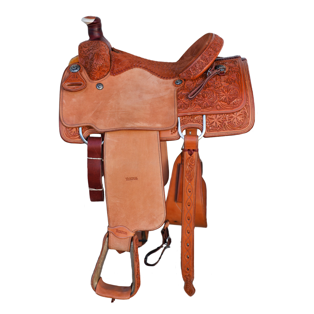 TOOLED ROPE SADDLE - 14"