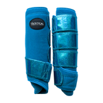 Load image into Gallery viewer, TURQUOISE WITH SPARKLE VELCRO SPLINT BOOT (PAIR)