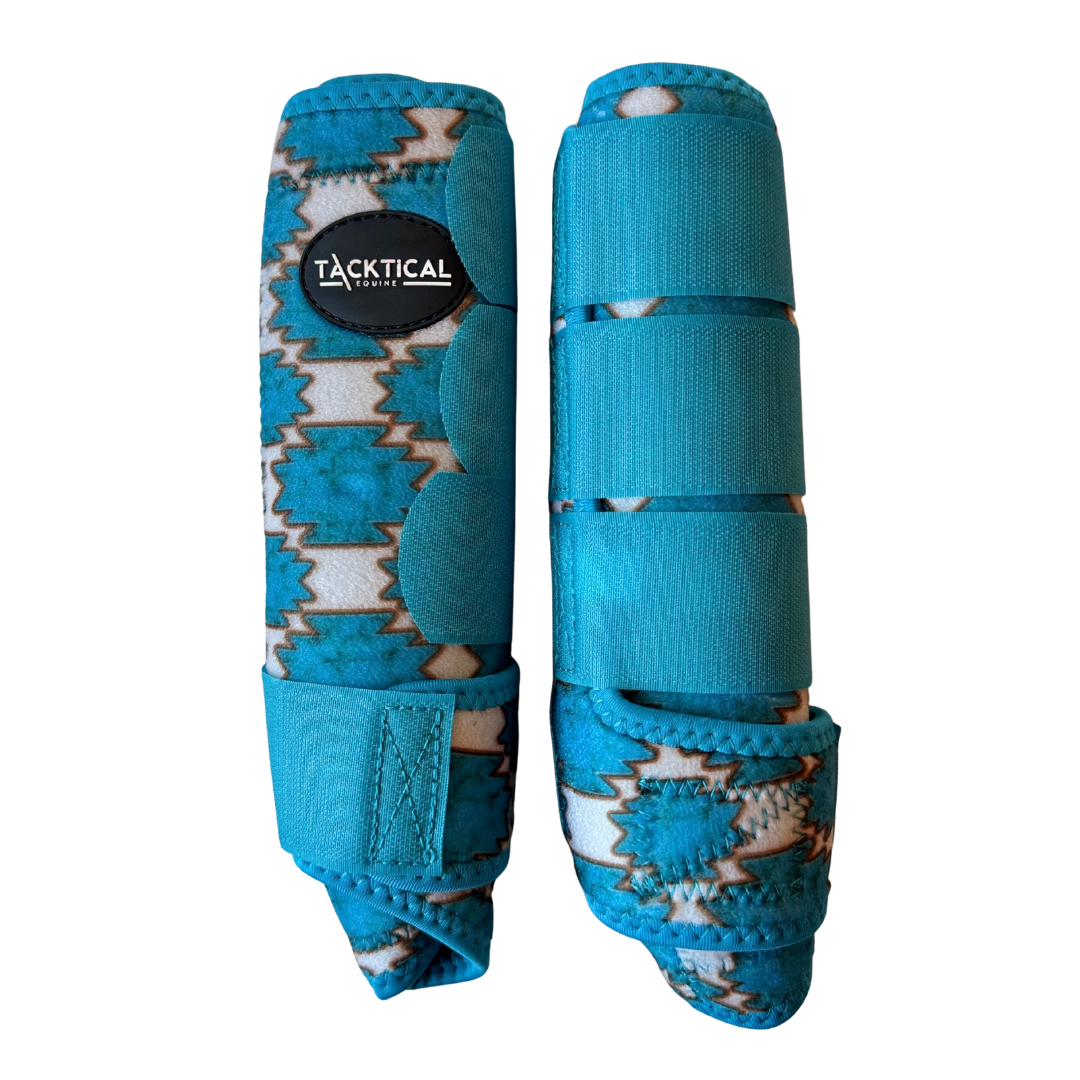 TURQUOISE HEAT SPLlNT BOOTS (PAIR)