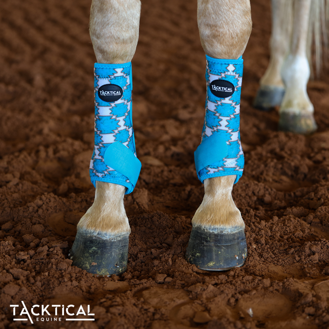 TURQUOISE HEAT SPLlNT BOOTS (PAIR)