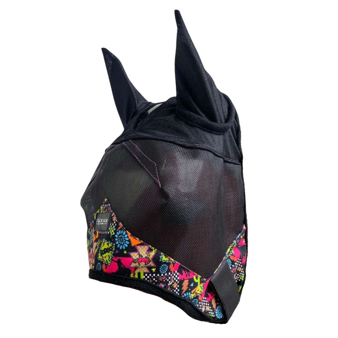 WESTERN NEON DELUXE FLY MASK WITH EARS