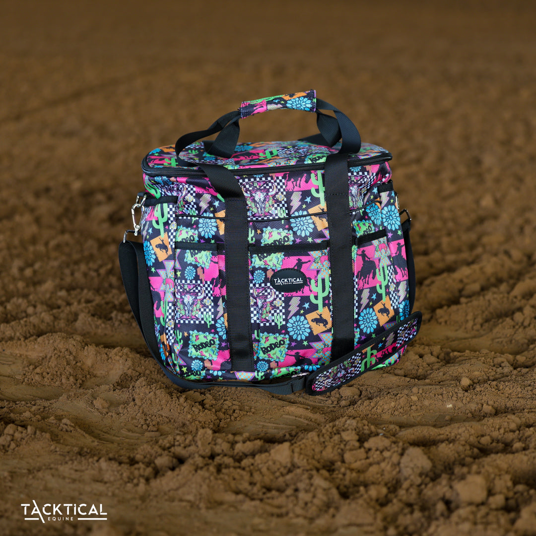 WESTERN NEON GROOMING TOTE WITH ZIPPER