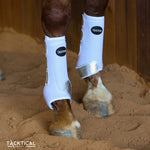 Load image into Gallery viewer, WHITE WITH SPARKLE VELCRO SPLINT BOOT (PAIR)