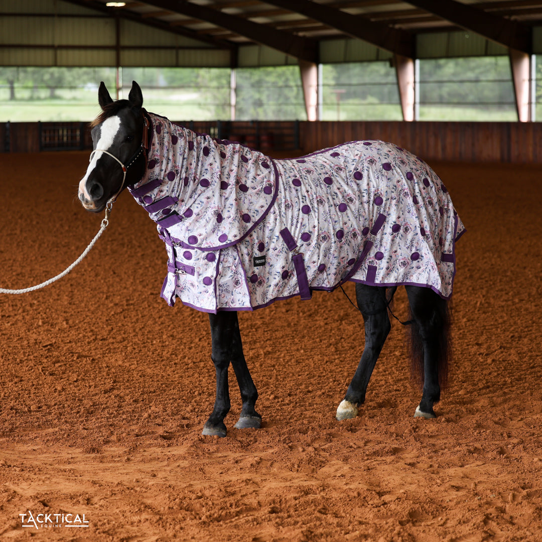 PURPLE PEONY MAGNETIC MESH THERAPY SHEET WITH DETACHABLE NECK
