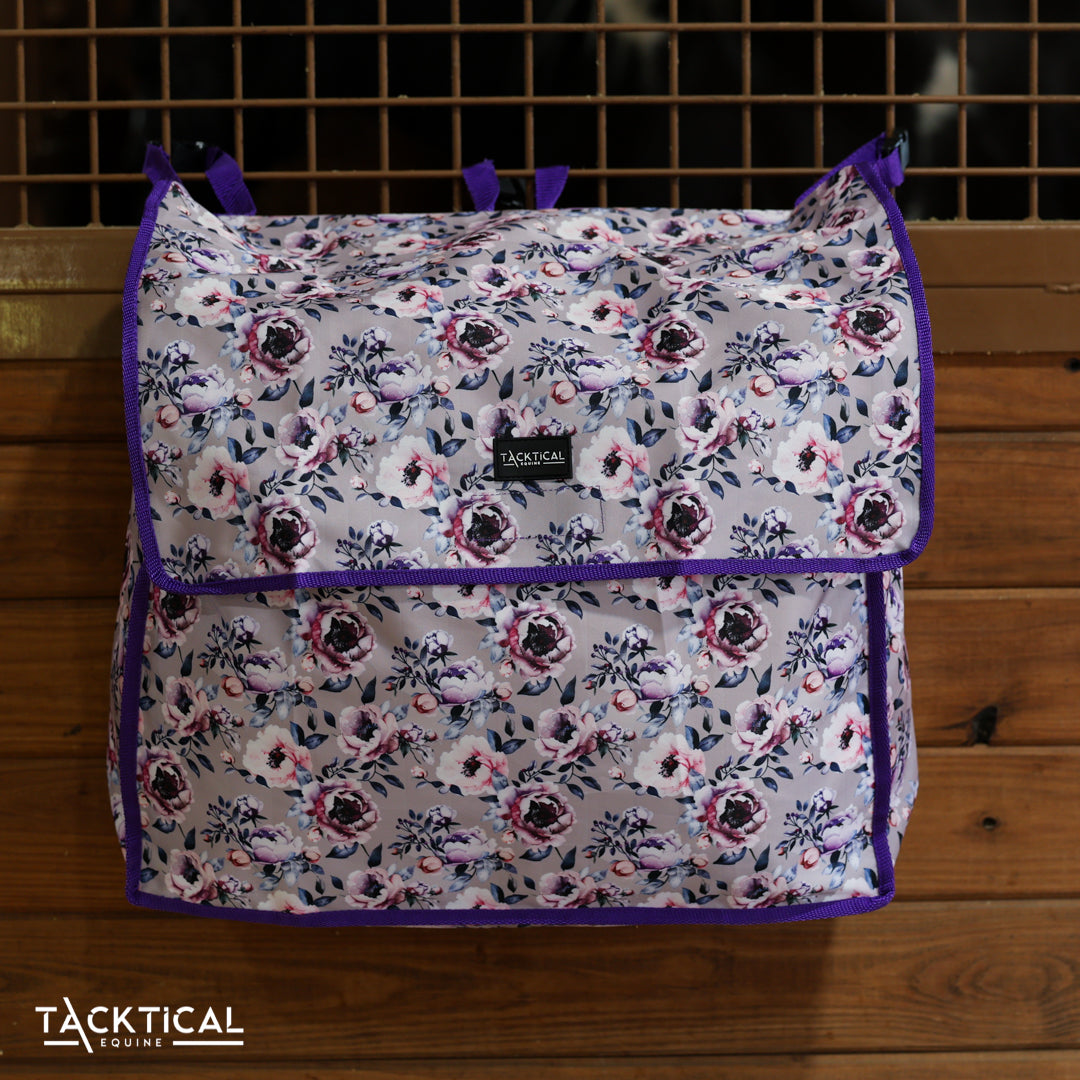 PURPLE PEONY STALL FRONT STORAGE BAG