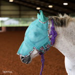Load image into Gallery viewer, TACKTICAL BLOOM PRINT FLY MASK W/ EAR &amp; NOSE - PONY
