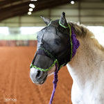 Load image into Gallery viewer, TACKTICAL CHECKMATE PRINT FLY MASK W/ EAR &amp; NOSE - PONY