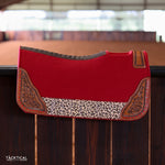 Load image into Gallery viewer, LEOPARD &amp; RED SADDLE PAD