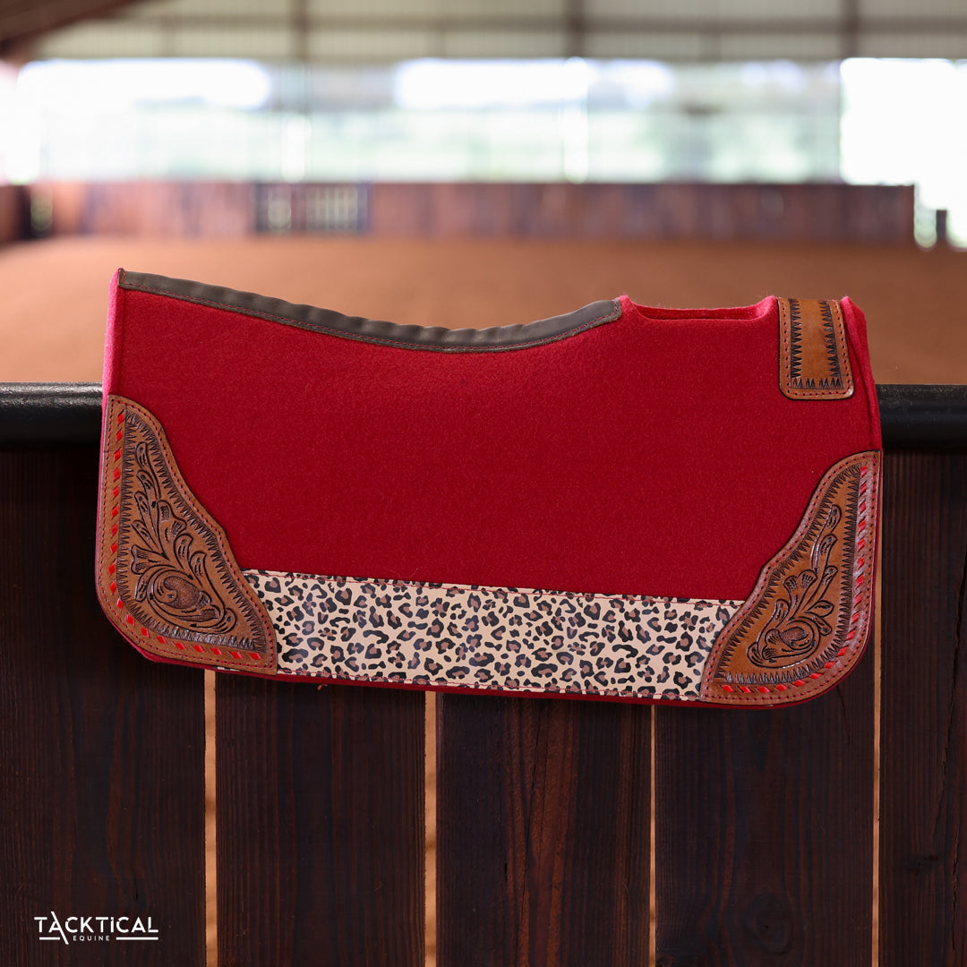 LEOPARD & RED SADDLE PAD