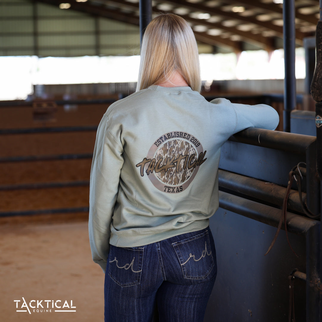 TACKTICAL SAGE & CAMO CREWNECK