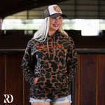 Load image into Gallery viewer, CAMO &amp; ORANGE TACKTICAL HOODIE